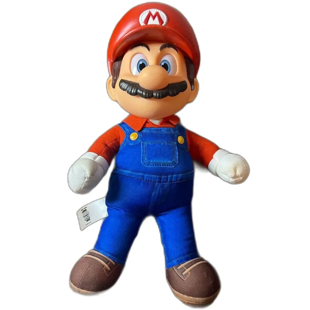 Nintendo Super Mario Plush Doll Jakks Pacific Posable Stuffed Toy Vinyl Head 15